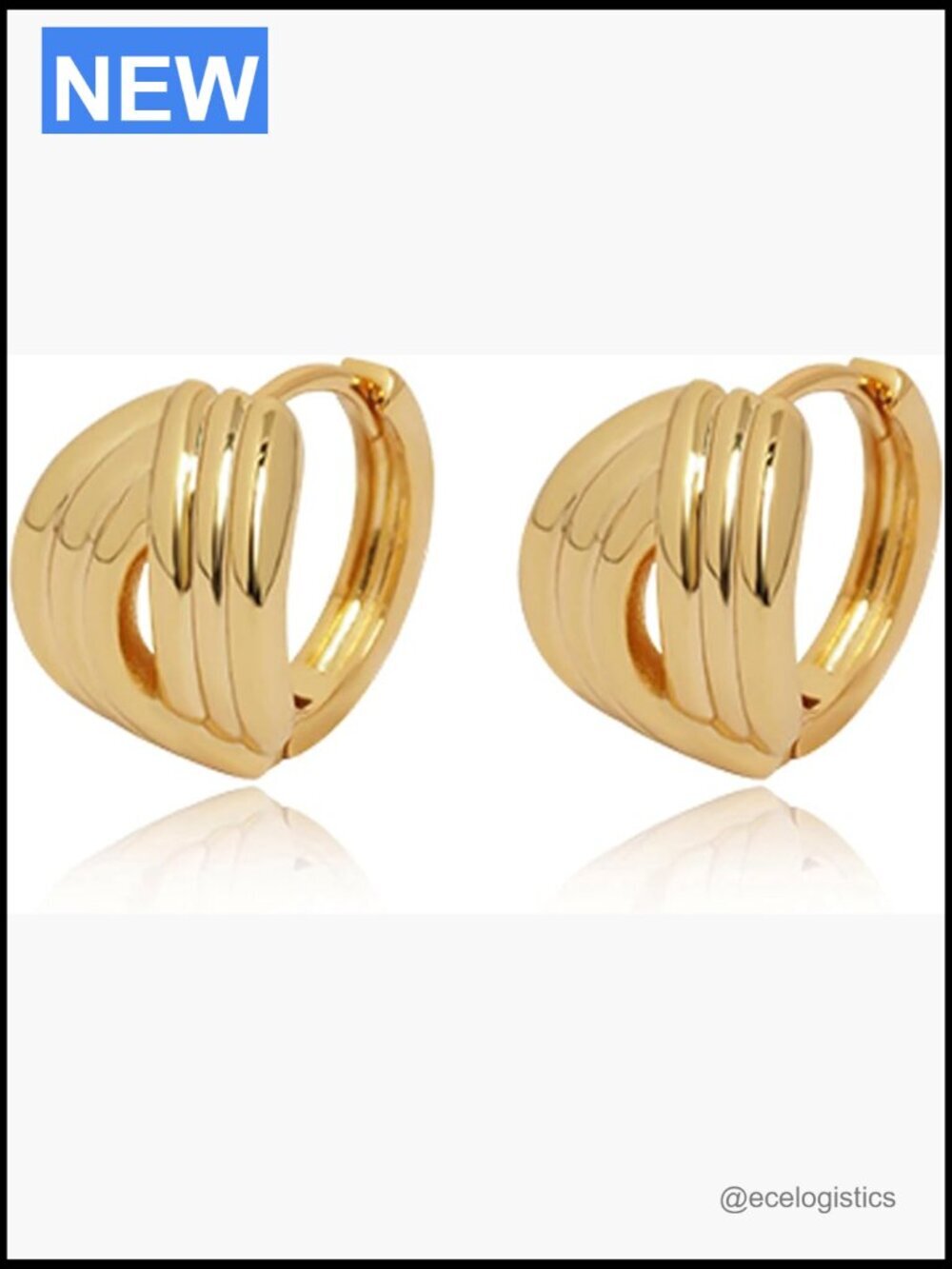 14K Gold Plated Sterling Silver Knot Hoop Earrings - Hypoallergenic Thick